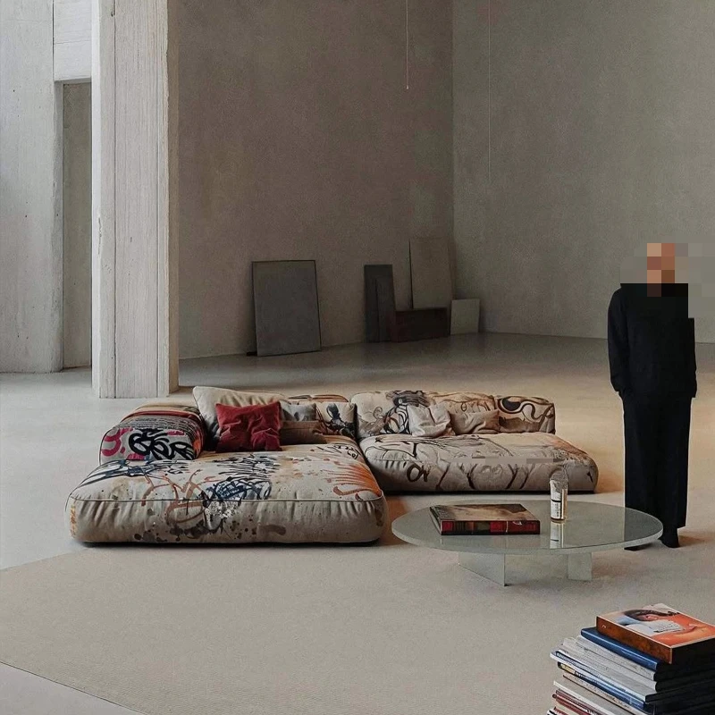 

Color Module Creative Alien Combination Graffiti Art Fabric Sofa Hotel Villa Gallery Artwork