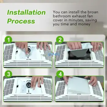 E15A Snadná instalace Kryt ventilátoru do koupelny Mřížka ABS Silné ventilační řešení Kryt ventilátoru do odvodu spalin pro moderní domy 8 nejlepší prodej kryt odsávacího ventilátoru - №8