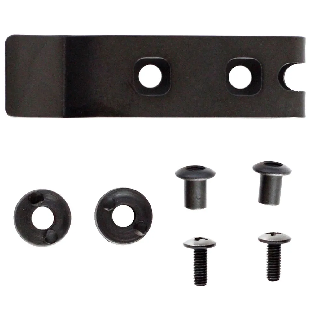 Iron Clip Belt Clip Hook Outdoor Activities 5.1mm Hole Diameter Assembly Screws Included Double Holes Design For Accessories