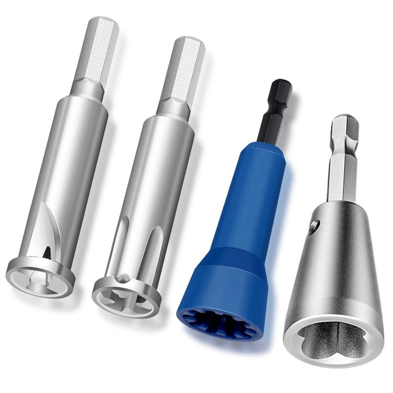 

【Top Picks】4Pcs Wire Twister Tool For Drill,Wire Nut Twister Wire Stripper Tool Connector Driver,Cable Quick Stripping Tools