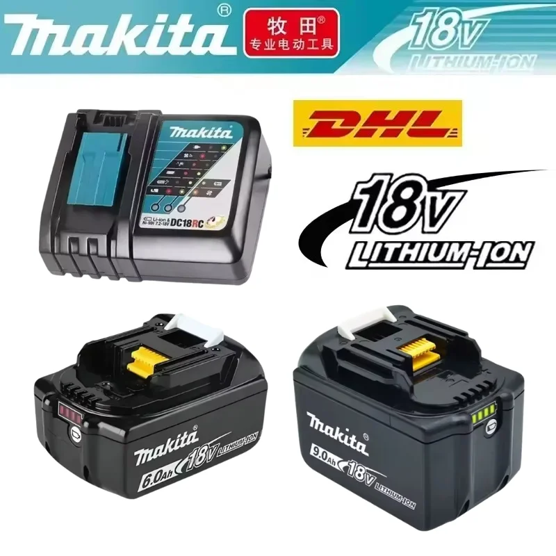 

Original Makita 18V 9.0Ah Rechargeable Battery for Makita Power Tools with LED Li-ion Replacement LXT BL1860 BL1850 18v