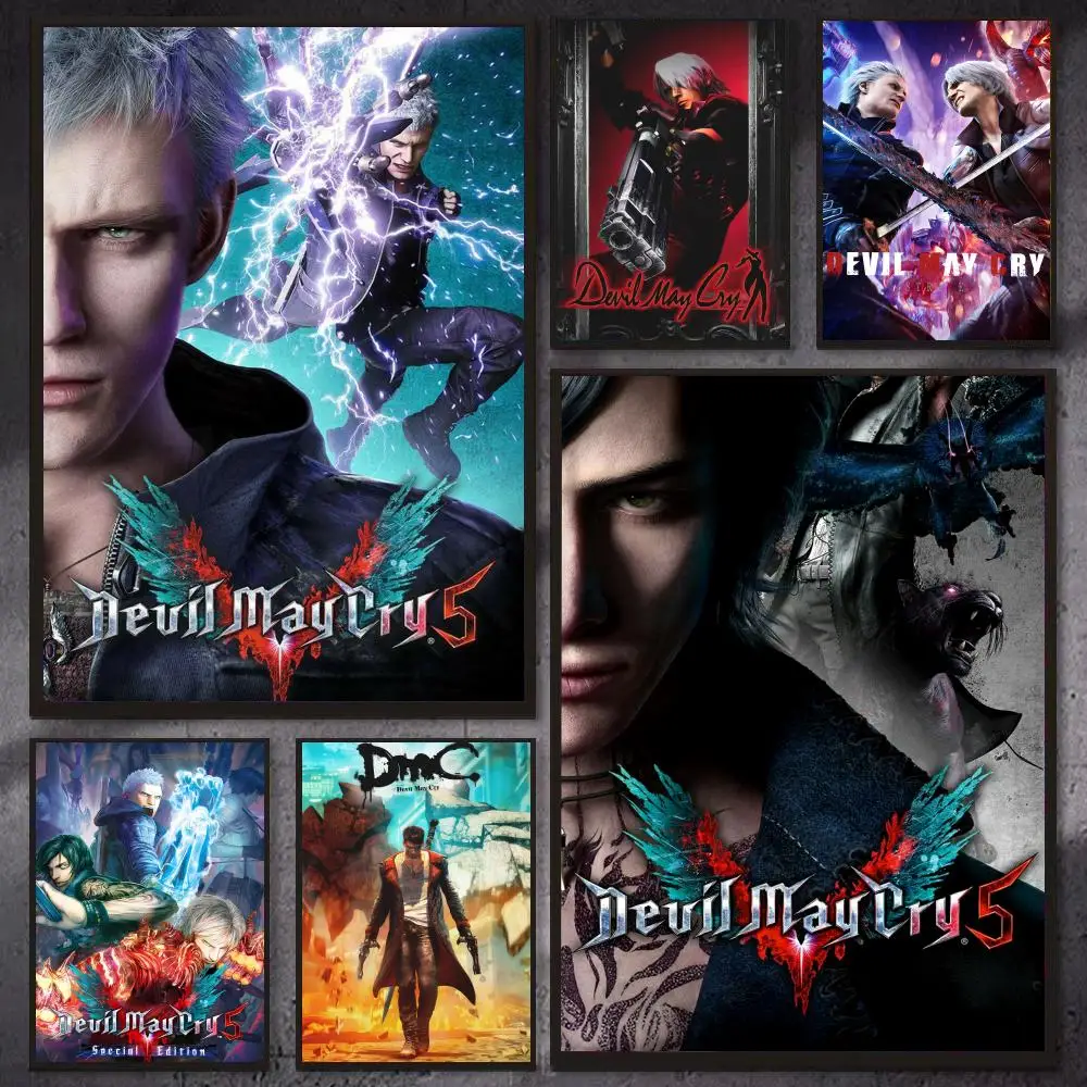 Game D-Devil May Cry 5 Poster, modernes ästhetisches Leinwand-Wandkunst-Poster, coole Raumdekoration, Schlafzimmerdekoration