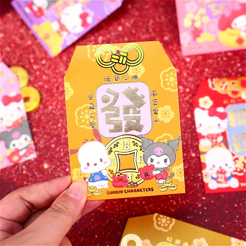 Sanrio's creative and cute Kittys new Chinese New Year Chinese-style lucky bag shape children's cartoon lucky money red envelope