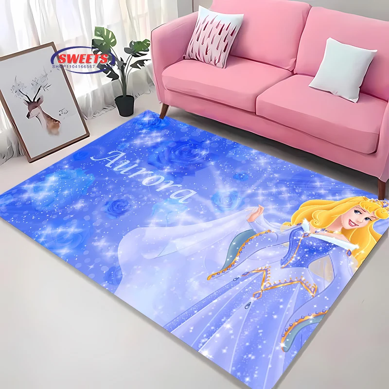 New To Disney Aurora Princess Carpet ! Anti-slip Sound Insulation, Living Room Bedroom Office Area Can Be Used Mat, Durable Mat