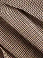 Women's plaid wide-leg trousers, retro high-waisted casual trousers, cargo style trousers with belt - Image 4