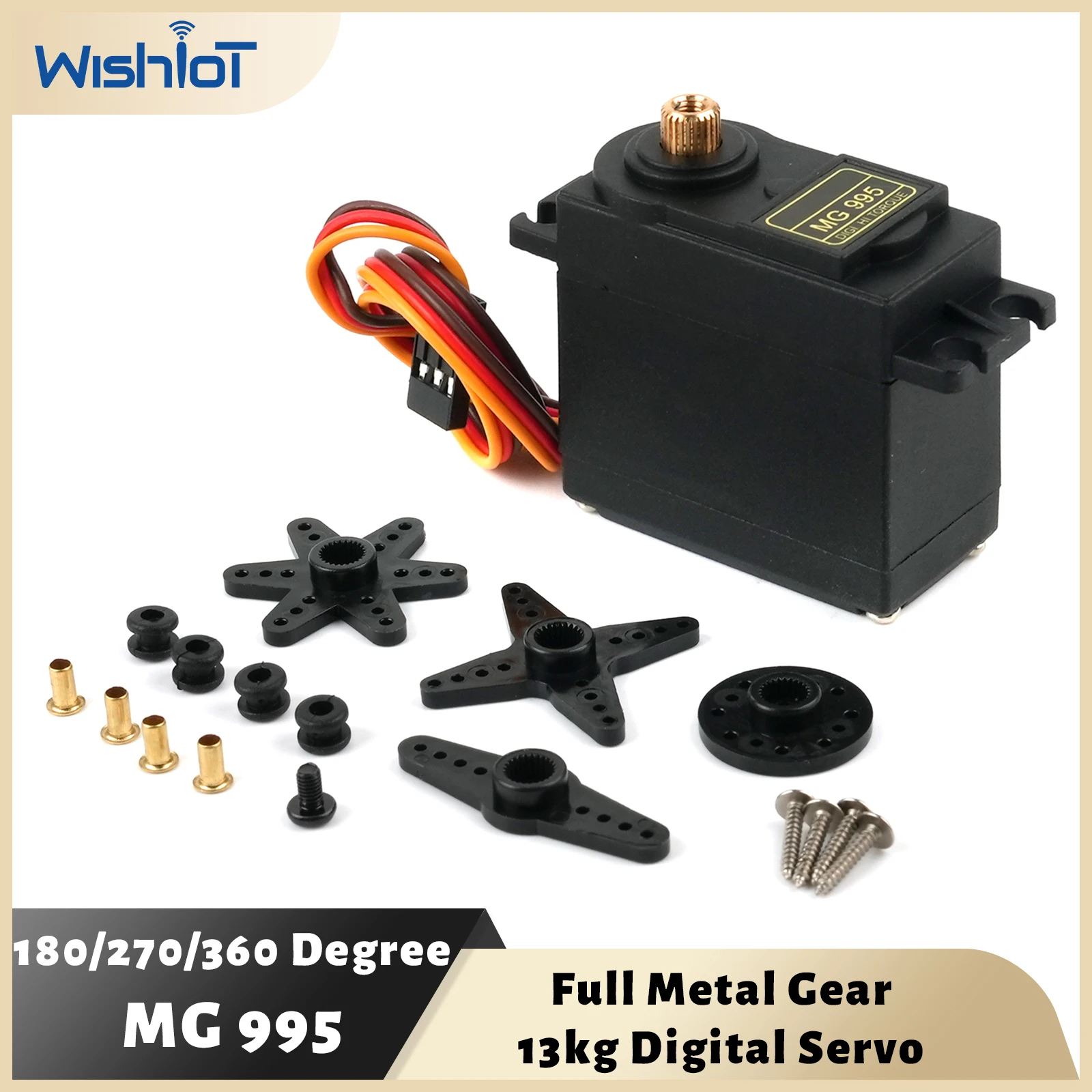 13KG RC Servos Standard Digital MG995 Servo 180/270/360 Degree All Metal Gear for Arduino Racing Car RC Model Helicopter Boat