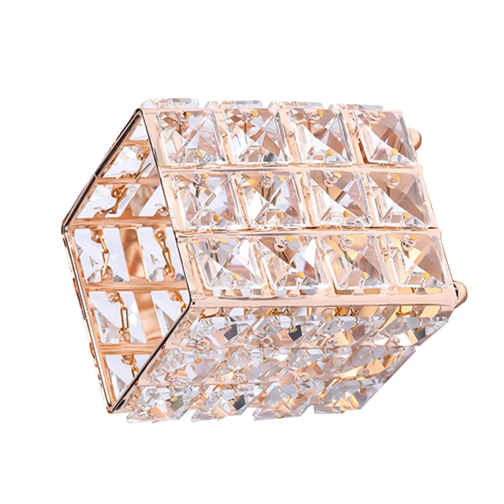 

Desktop Crystal Pen Holder Office Makeup Brushes Storage Organizer Container for