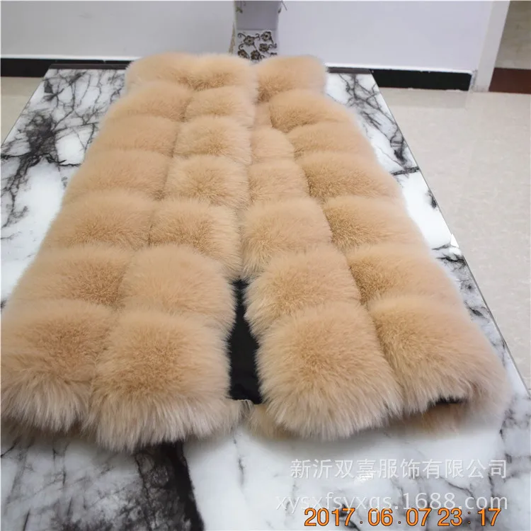 Faux Fox Fur Women Vest Coats Solid Sleeveless Overcoat Thick O Neck Mid Lenth Straight Streetwear Casual 2025 Autumn Winter