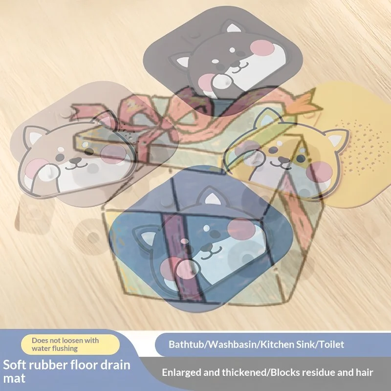 【CCA】Silicone Sewer Floor Drain Cover Anti-blocking Thickened Shower Drain Cover Reusable -Proof Drainage Deodorant Mat