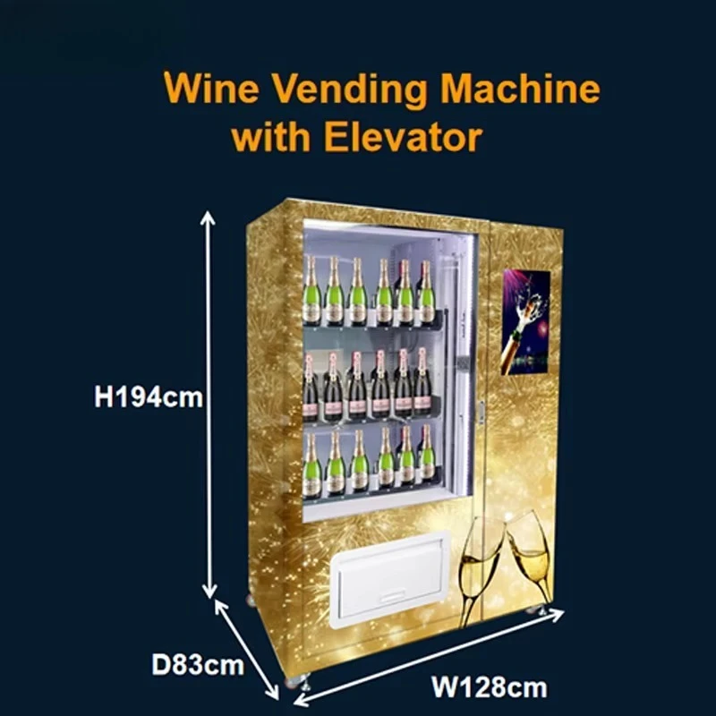 For Adults With Age Discriminator Elevator Card Reader Wine Beer Glass Bottle Drinks Vending Machines in Bar Club Customized