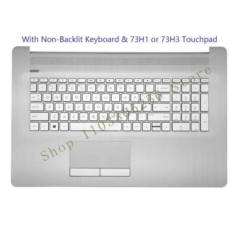 WYORESY New For HP 17-BY 17-CA Palmrest Non-Backlit Keyboard PTP Touchpad ODD L92785-001