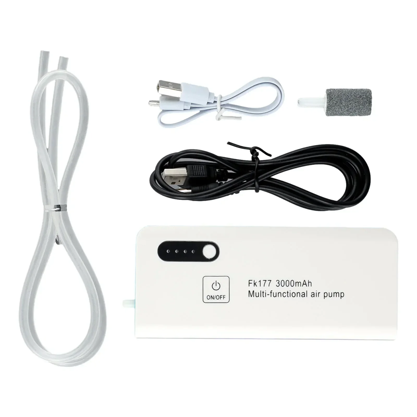 Fishing Aerator Air Pump USB Charging Oxygen Pump Car Oxygenated Adjustable Stainless Steel Clip For Live Bait Bucket
