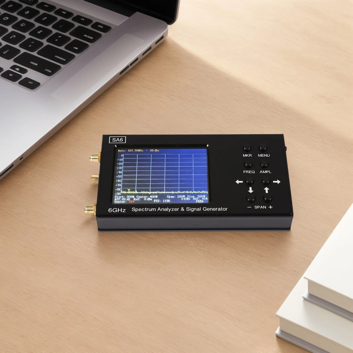 SA6 ハンドヘルドスペクトラムアナライザー多機能 WiFi CDMA 信号 6G テスター再利用可能な 3.2 インチタッチスクリーンテスター（ラボ用）