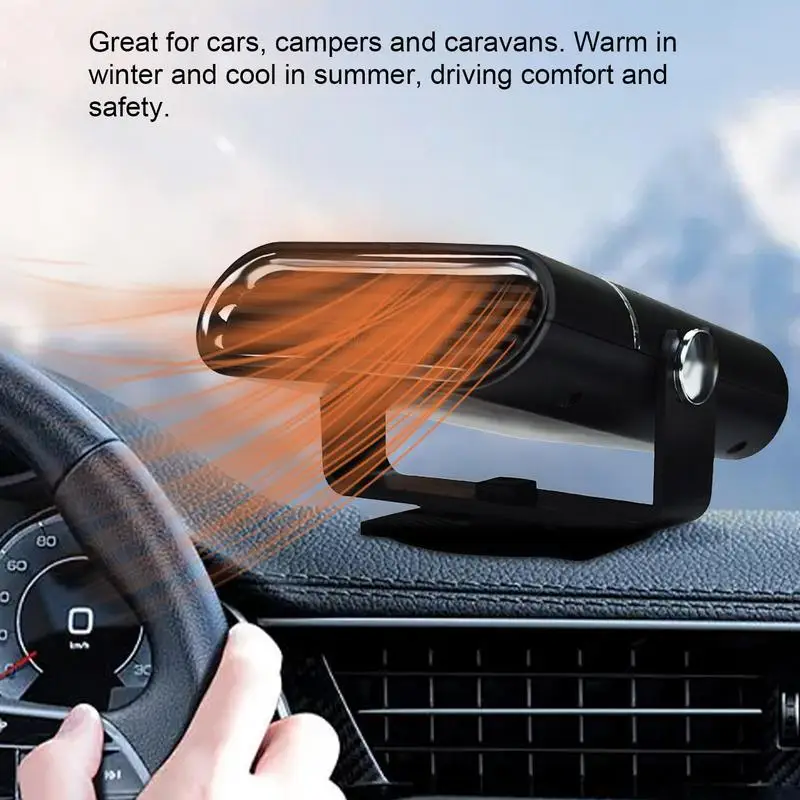 

2 in 1 Car Heater 150w 12V Portable Windshield Demister Defroster Winter Electric Heating Fan Winter Auto Heater Electric Dryer