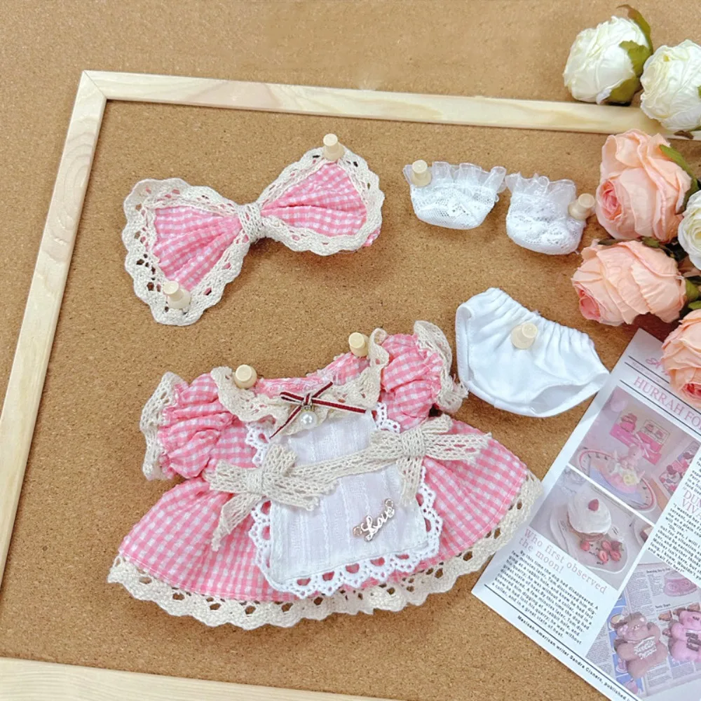 Lolita Dress 20cm Cotton Doll Clothes Wedding Dress DIY Clothing Idol Doll Clothes Dress Up Princess Skirt Plush Toy Clothes