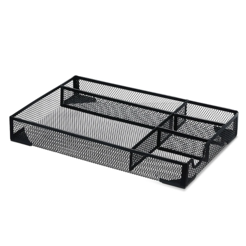 Mesh Desktop Organizer Box 5 Grid Meja Organizer Penyimpanan Meja Laci Organizer Drop Pengiriman