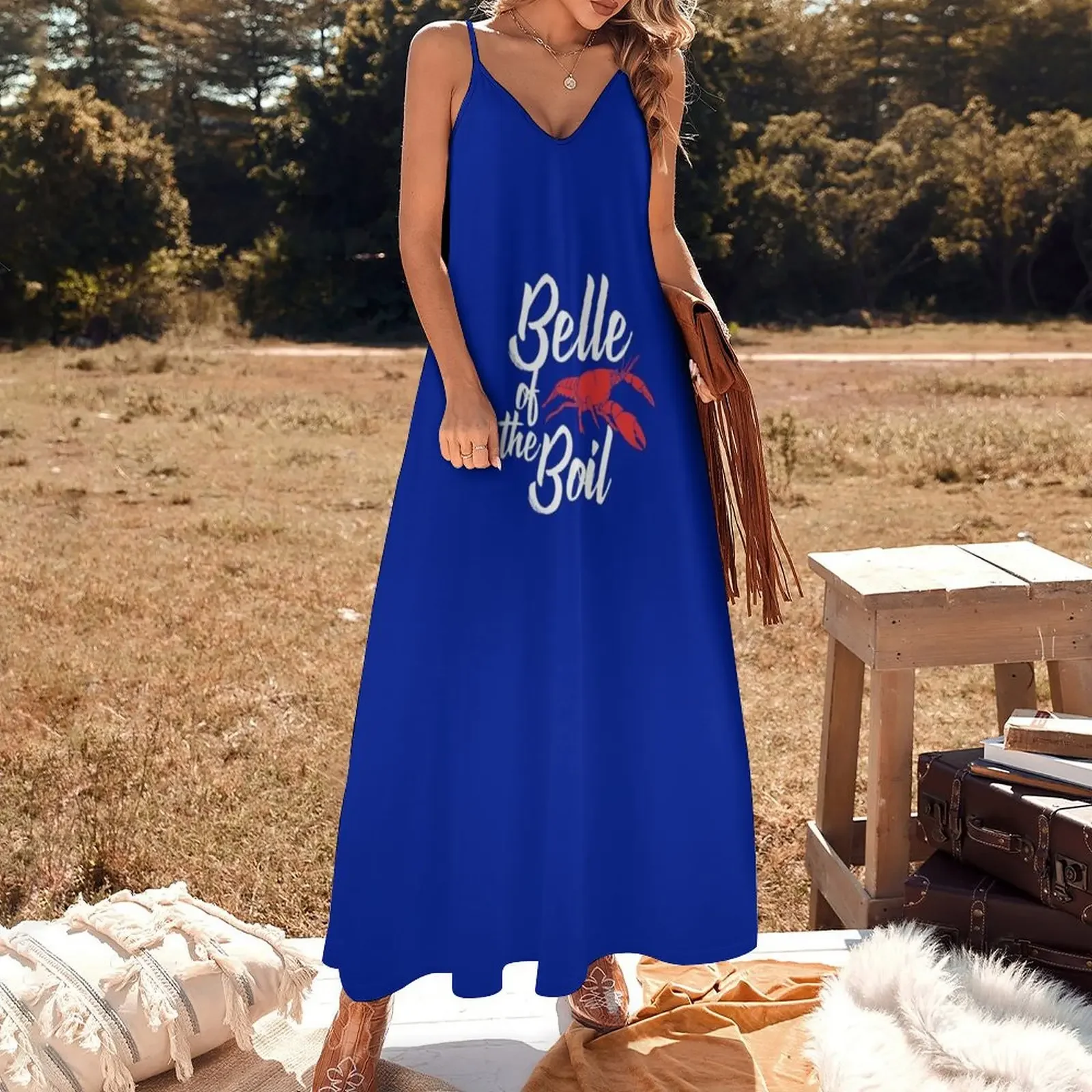 Bell of the boil funny humor crawfish cooking saying with lobster Sleeveless Dress summer dresses womens 2024 Clothing