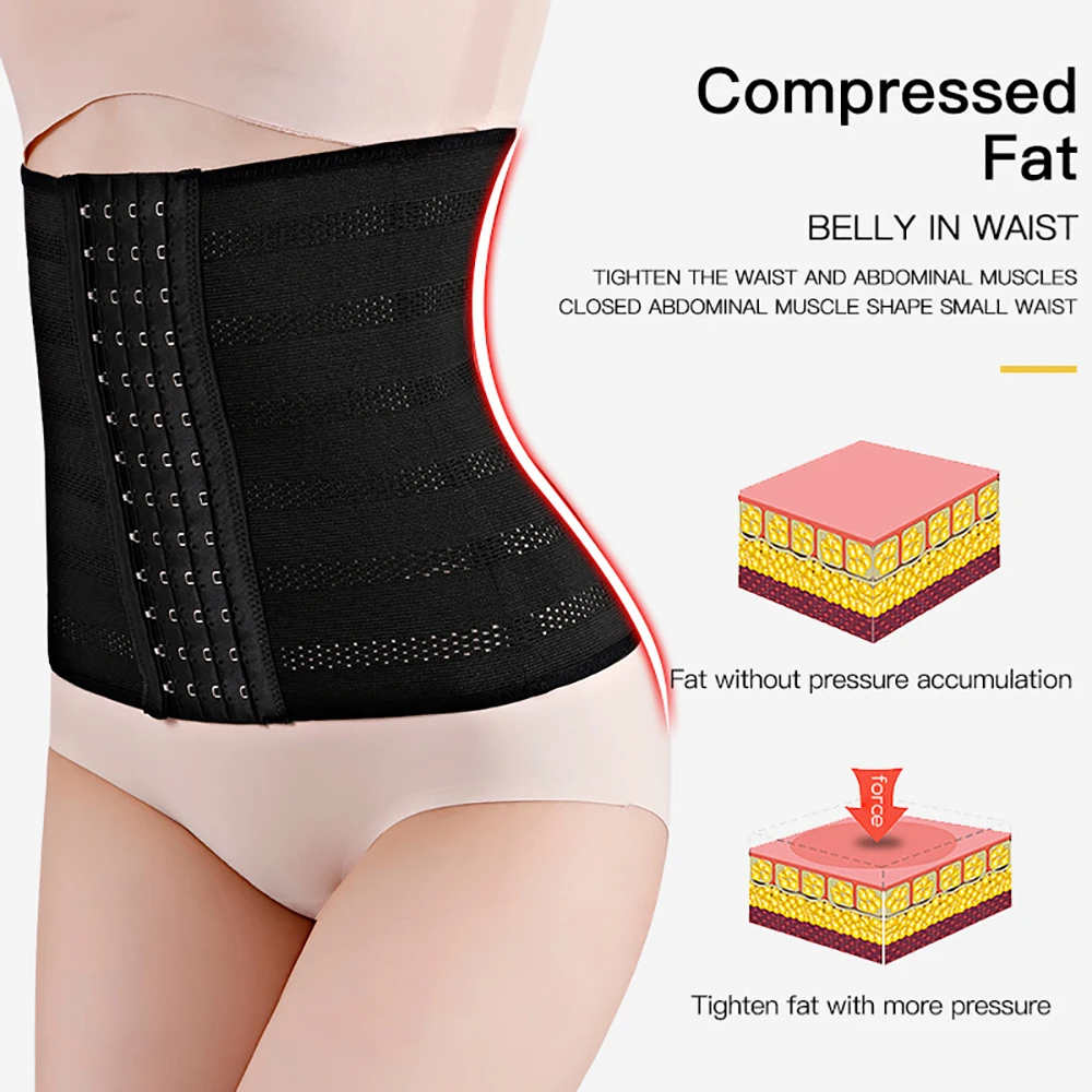 Plus Size Waist Trainer Corset Belt Tummy Control Shapewear Postpartum Belly Wrap Slimming Waist Cincher Body Shaper For Women
