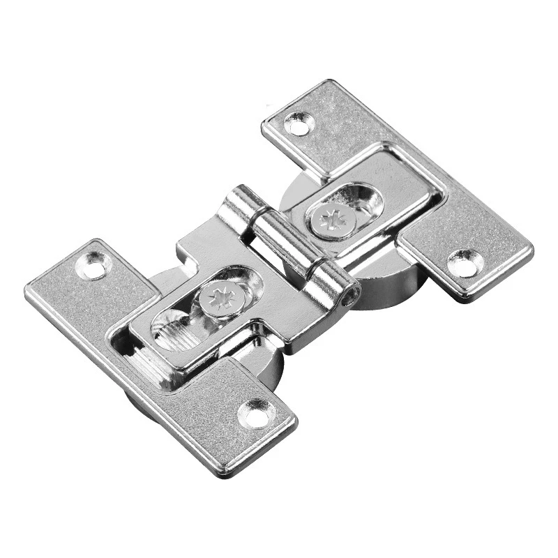 180° Double Cup Folding Door Hinge, Heavy Duty Inward Opening Cabinet Hinge for Wardrobe Furniture
