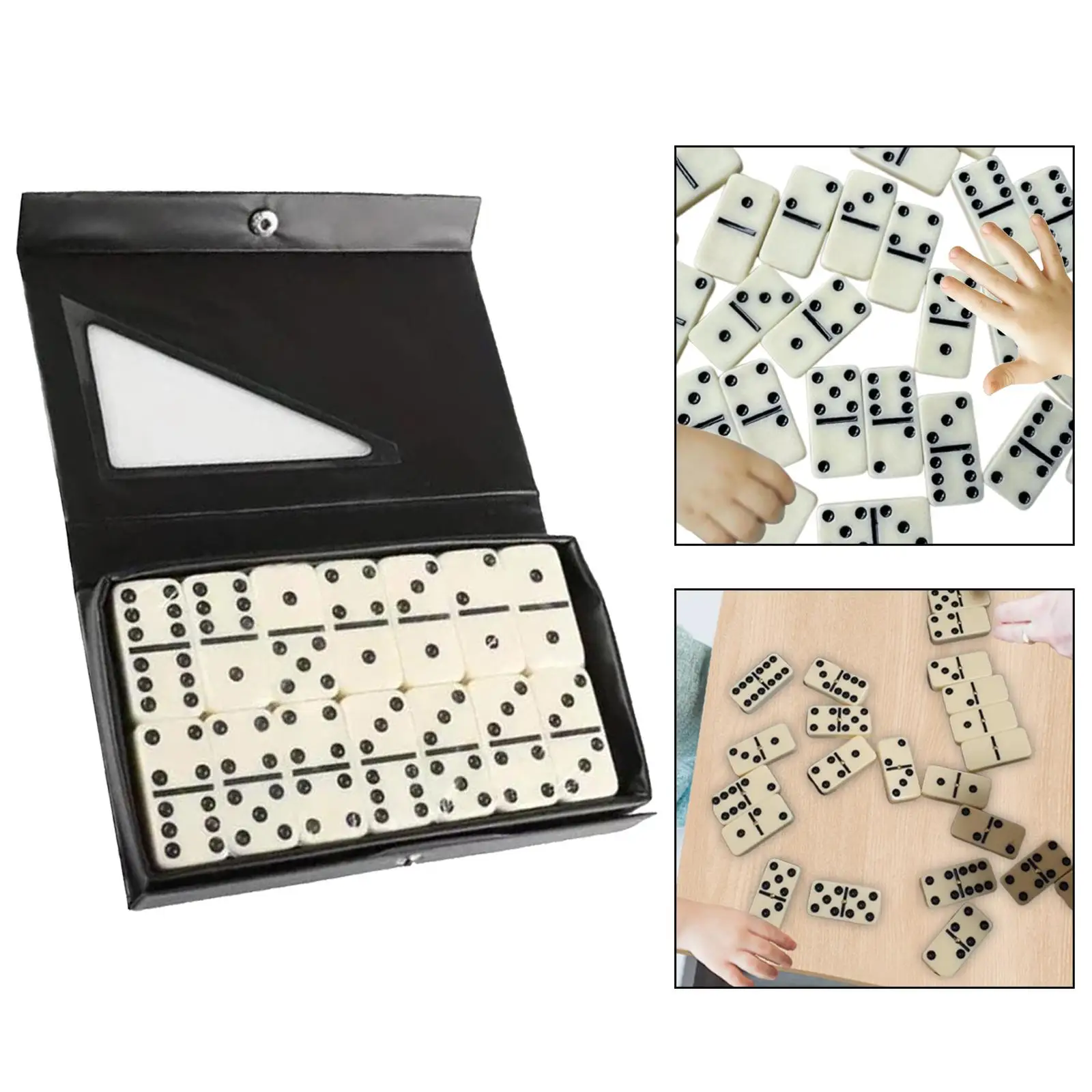 Double Six Domino Set 28 Dominoes in Portable Case for Leisure Gifts Holiday Fun Engaging Table Game