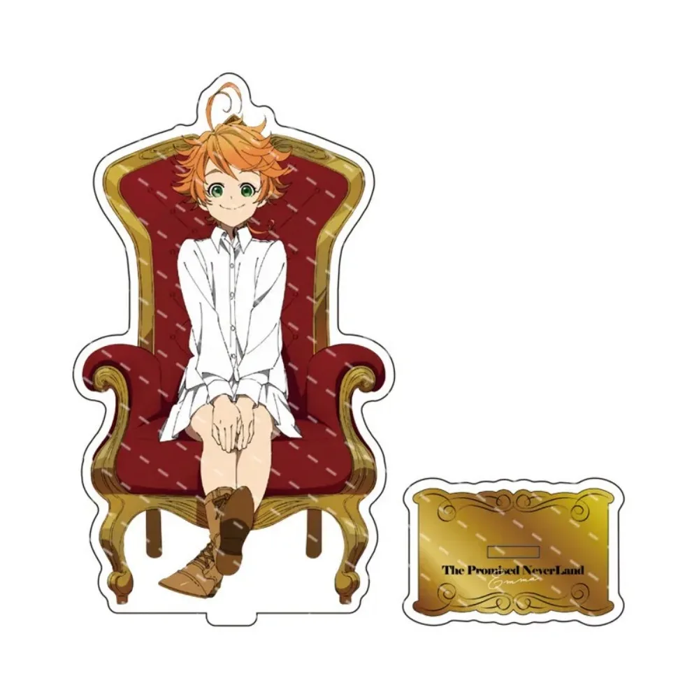 The Promised Figures Keychain Double Sided Anime Acrylic Stand Model Plate Holder Collection