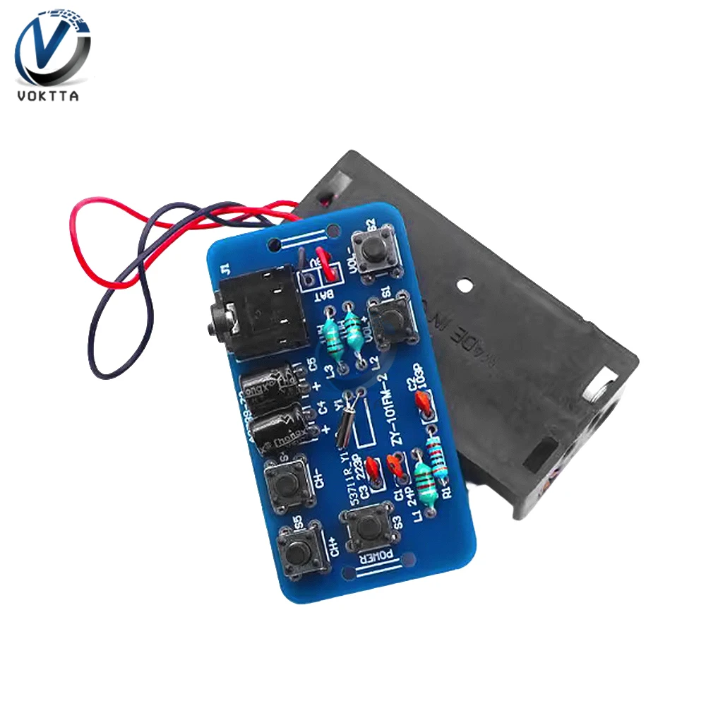 76-108MHz DIY FM Radio Kit Wireless Transmitter and Receiver Module Adjustable Frequency DIY PCB Circuit Board Welding Kits