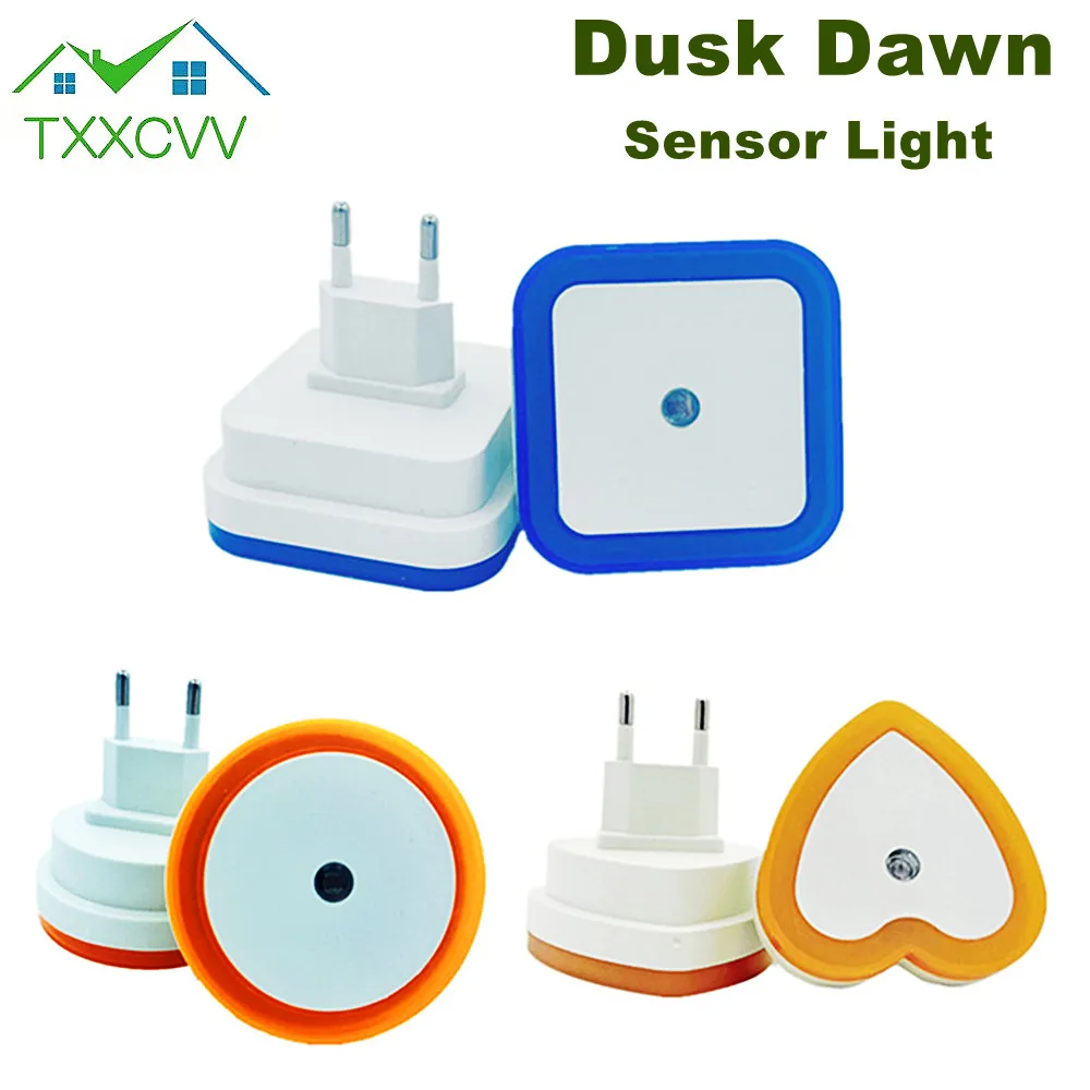 Dusk Dawn Sensor Control LED Night Light Lamp Toilet Wall Lights Baby Bedroom Bulb Backlight Closet Cabinet Light Stairway