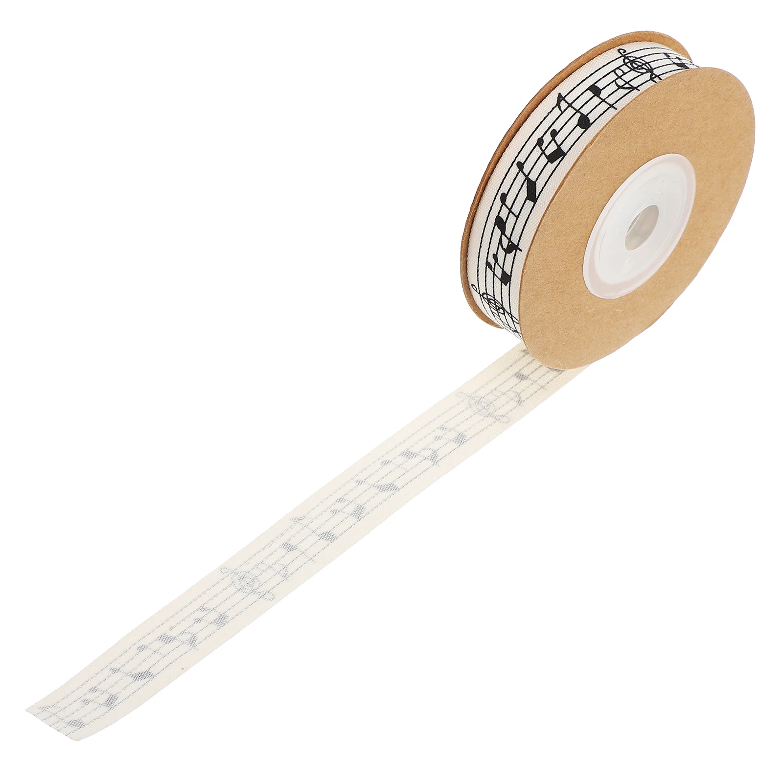 

15mm Music Note Ribbon 10m Roll Clear Print Soft Material DIY Birthday Holiday Wedding Concert Decor Packaging Bowknot Floral