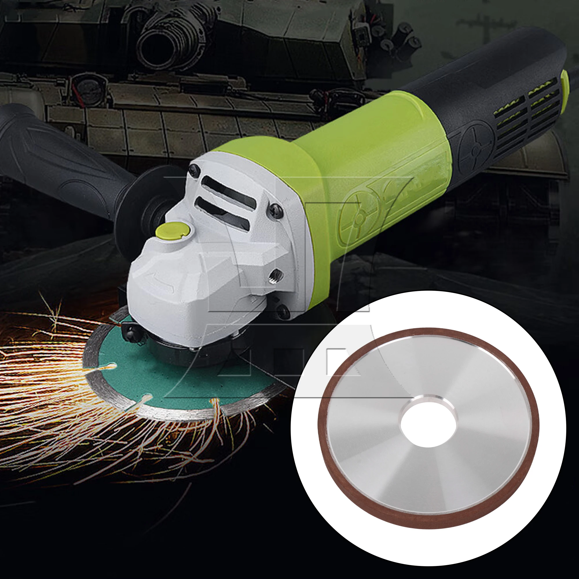 

BQLZR Diamond Coated Grinding Wheel 125mm OD for Carbide Hard Steel 180 Grit