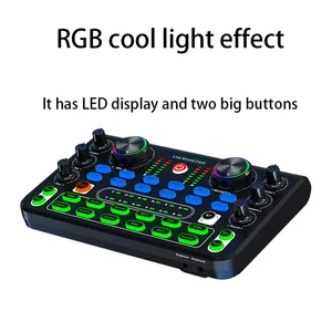 بطاقة الصوت Likheung النسخة الإنجليزية بطاقات الصوت المهنية خلاط الصوت لبث الكاريوكي KTV الغناء خلاط الصوت المباشر HD X أفضل 5 لوحة صوت للمبيعات - رقم 5