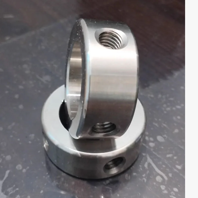

304 Stainless Steel Optical Axis Limit Collar, Single Double Hole Set Screw Fixing Ring Shaft Positioning Thrust Adjustment Ring