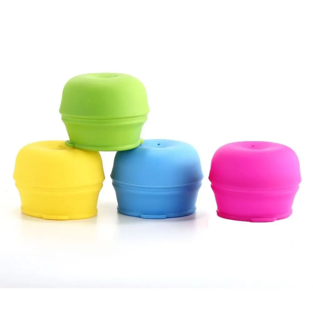 Washable With Straw Hole Silicone Sippy Cup Lid Elastic Spill-Proof Straw Cup Cover BPA Free Colorful Babies/Toddlers