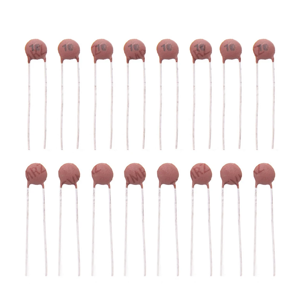 100PCS 50V Ceramic Disc Capacitor Radial Lead Multiple Capacitance Options 50V