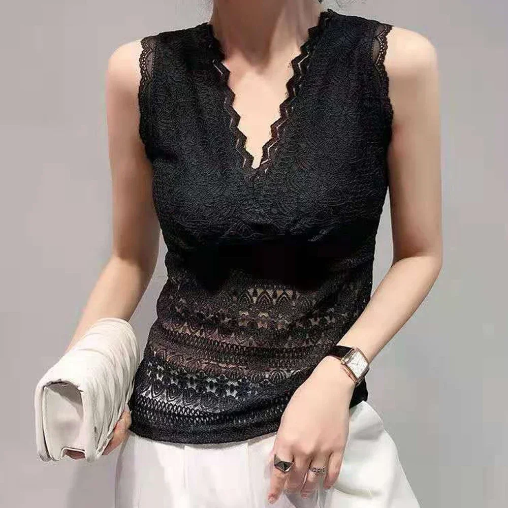 

White Black Paisley Vest Women S-2XL Vintage Jacquard Sleeveless Floral Lace T Shirt Ladies Camisole Halter Top Girl X-G-Xinde