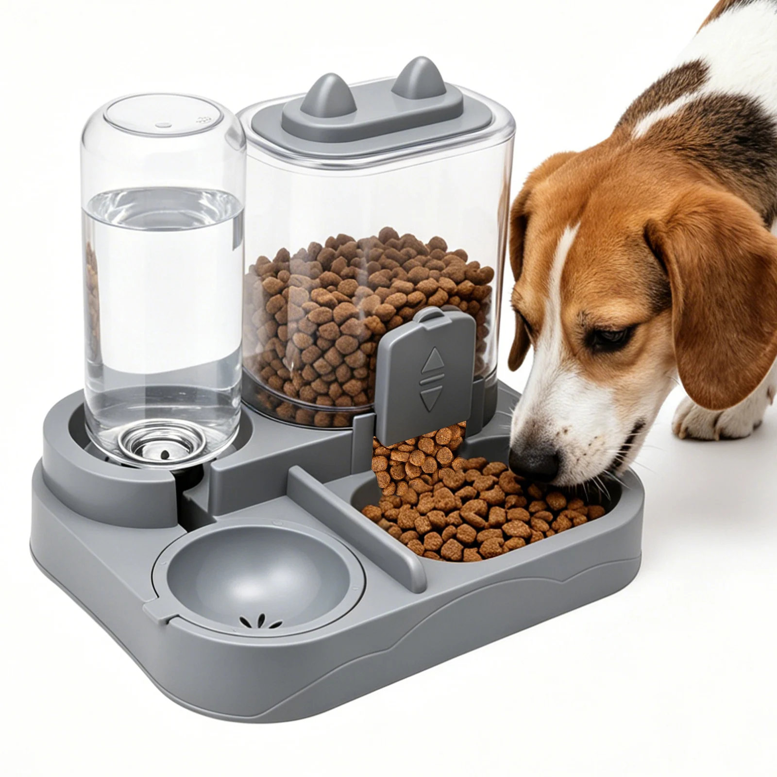 Alimentador Automático de Ração e Água para Animais de Estimação, Grande Capacidade, 2 em 1, Comedouro Automático para Cães e Gatos com Bebedouro, Acessórios para Animais de Estimação