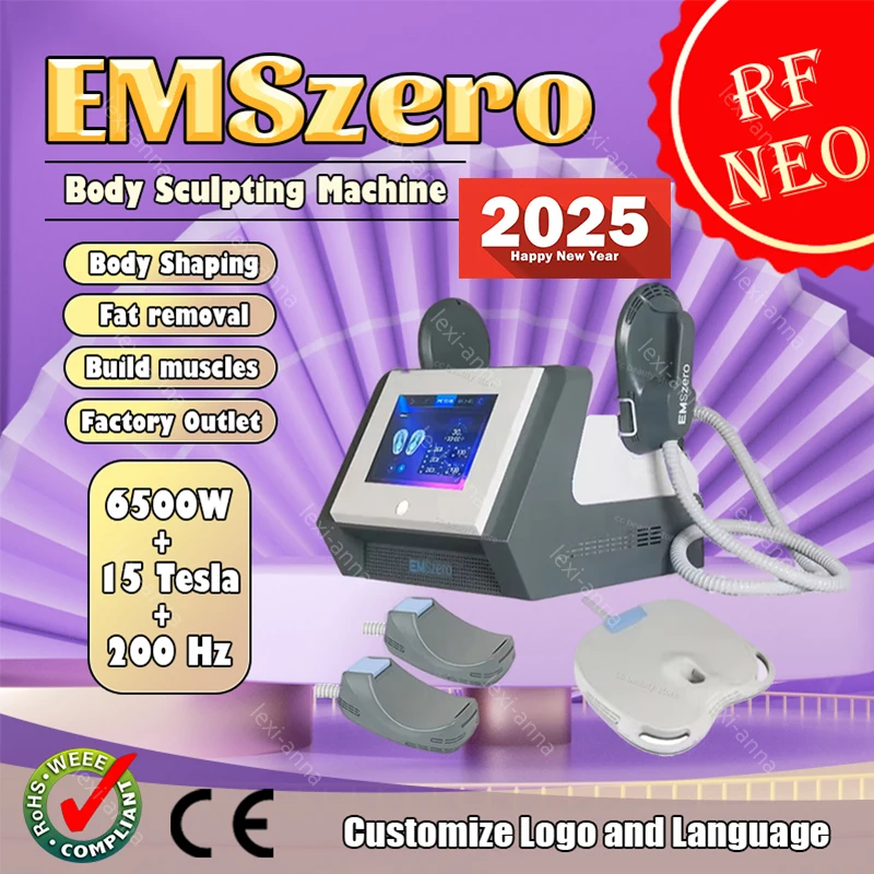 2025 Emszero RF 200HZ Build Muscle Professional Weight Loss Fat Removal Machine Body Modeling 6500W 15tesla Instrument