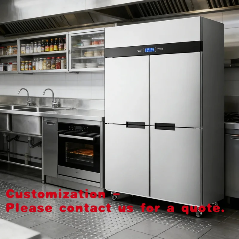 

Customize.Commercial 4 Door Cooling Compressor Vertical Kitchen Equipment Fridge Upright Freezer Restaurant Refrigerat