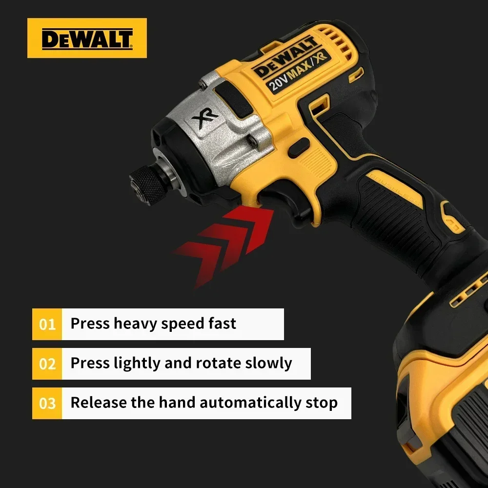 Dewalt DCD887 Electric Impact Driver Drill 20V Battery3250RPM Speed Brushless motor  Electric Screwdriver For Power Tools