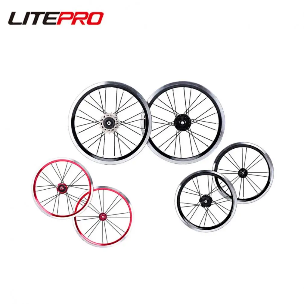 

Litepro 14 16 Inch Single External 3 Speed Bicycle Wheelset Disc V Brake Rims 20MM Alloy Folding Bike Wheels 74 85MM