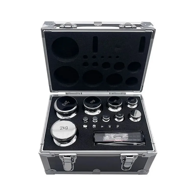 23pcs 1mg-200g Accurate Stainless Steel Standard Calibration Test Weights Set Lab Weights Kit Set M1/F2/F1 Grade