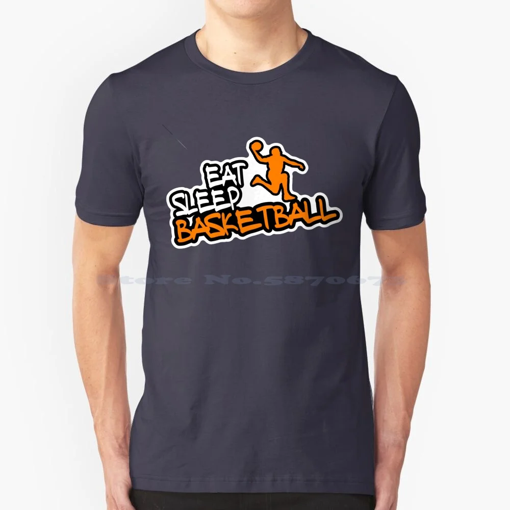 Eat Sleep Basketball T-Shirt T Shirt 100% Cotton Tee Eat Sleep Repeat Magic Johnson Hottest Basketball Player Fantasy