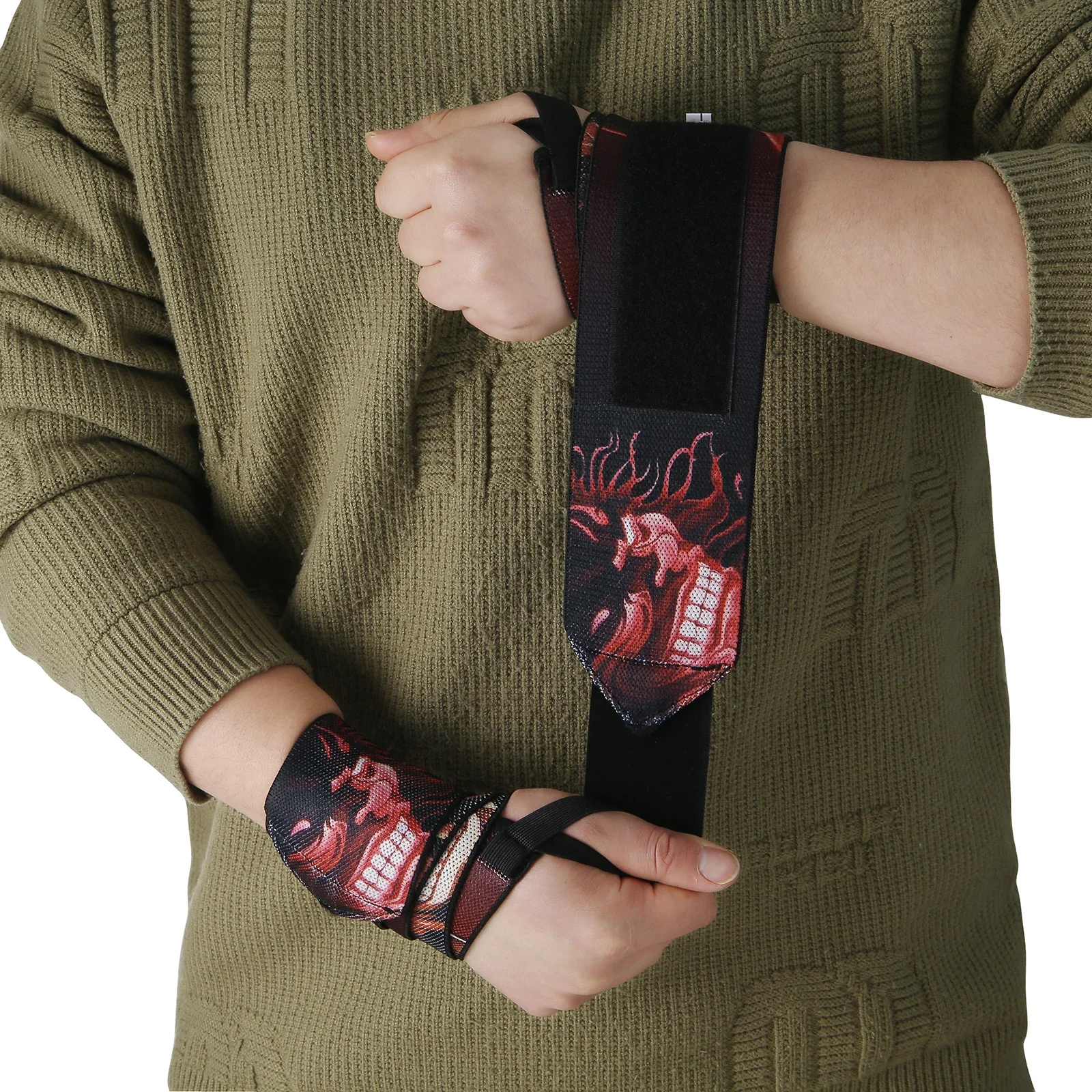 

Anime Lifting Weightlifting Wrist Wraps Brace ,Anime Weight Gym Style Strength Training Wrist Guard Straps Men & Women