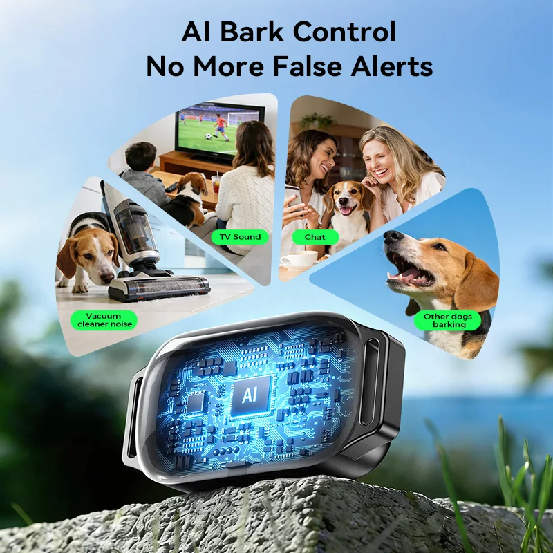 ROJECO 1000m Electric Dog Training Collar Digital Remote Control Vibrator IPX7 Waterproof Rechargeable Pet Dog Bark Stop Collar view 3