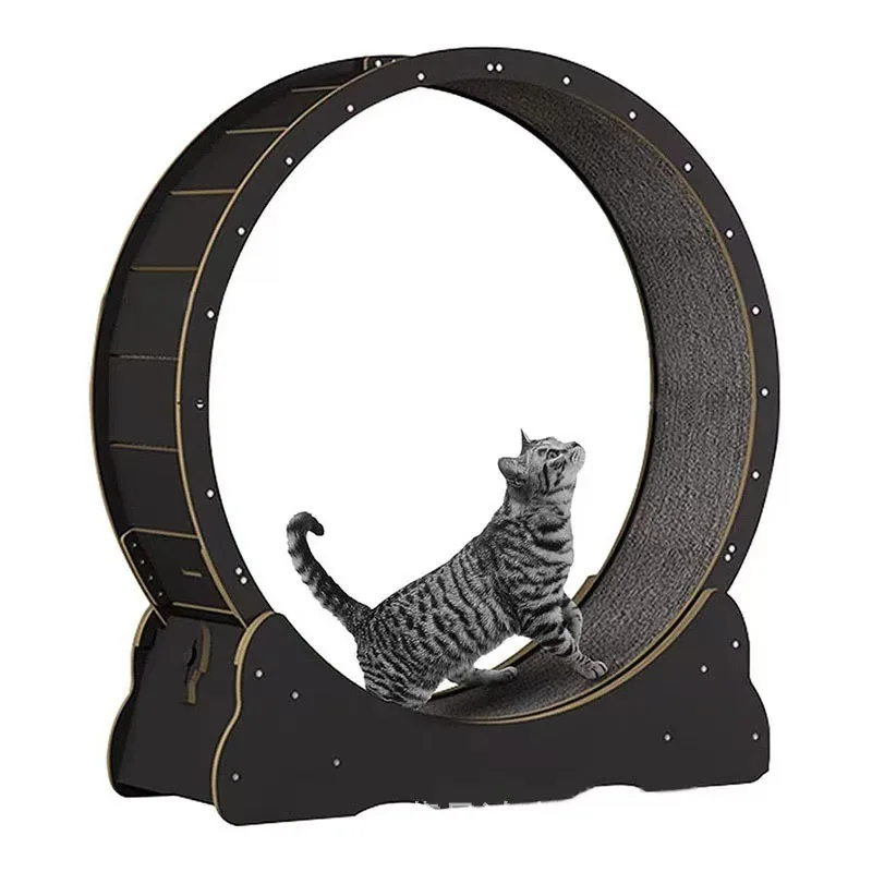 

Wooden Cat Treadmill Home Sports Running Wheel Fitness Supplies Pet Toy Furniture Products Silent Roller Cat Climbing Frame