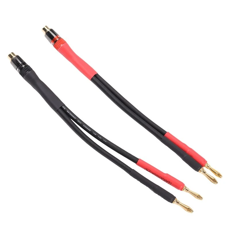 For RCA Audio For Amplifier Speaker Cable Hifi For RCA Female To 2 Banana Adapter- 4Mm Banana Speaker Wire