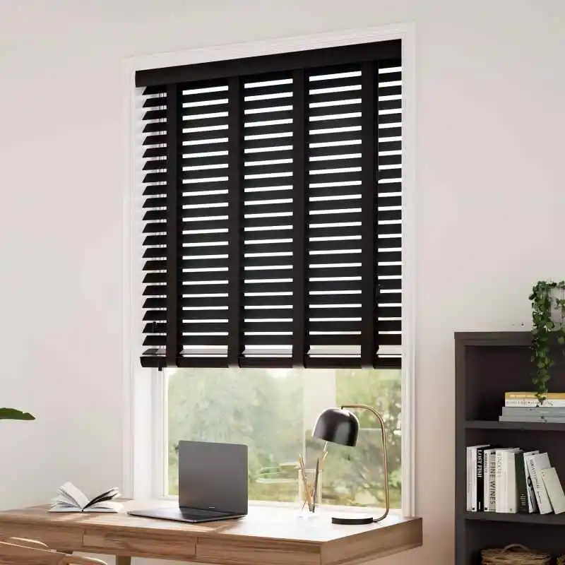 Smart Electric Motorized Faux Wood Blinds Window Valance Shades for Window Blinds Blackout for Bedroom/livingroom