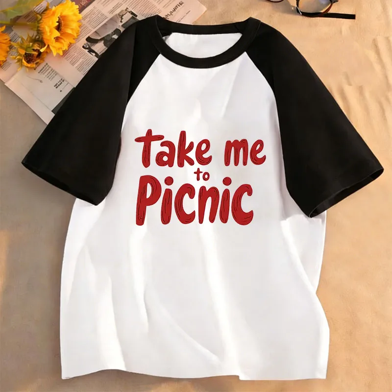 Fashion Take Me To Picnic T Shirts Kids Children's T-shirt Boys Girls Summer Spring Casual Top Tee Shirt Short Sleeve Graphic