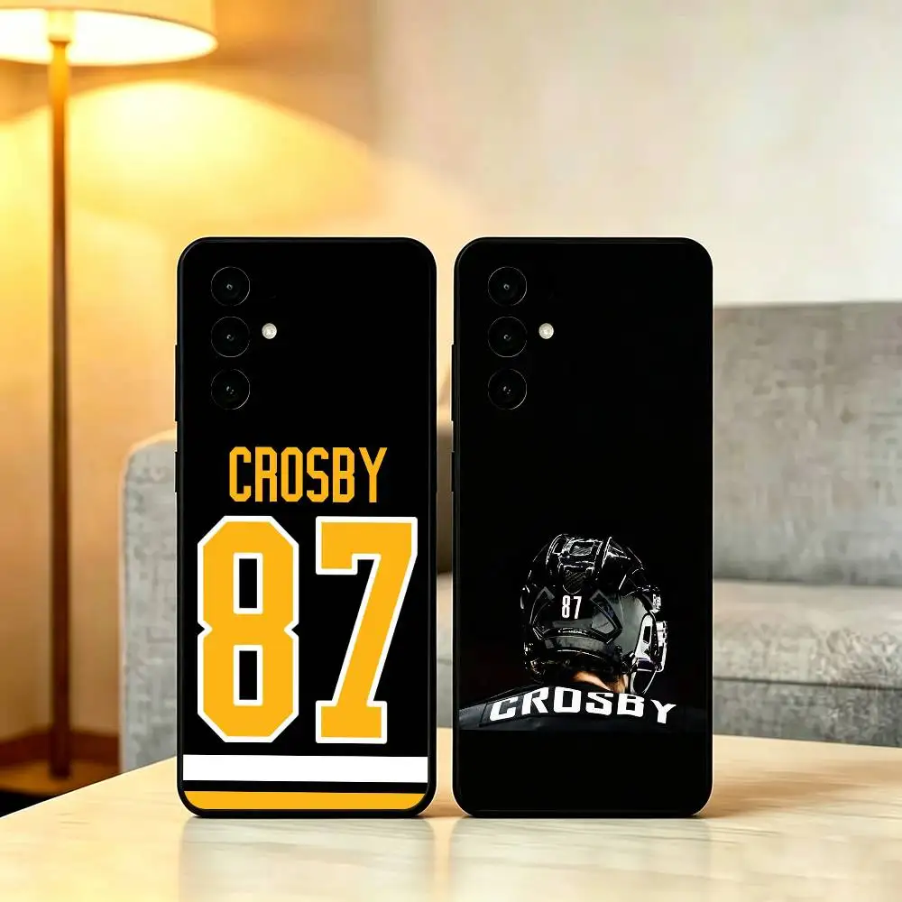 S-Sidney C-Crosby 87 Phone Case For Samsung S25,S24,S21,S22,S23,S30,Ultra,S20,Plus,Fe,Lite,Note,10,Soft Black Cover