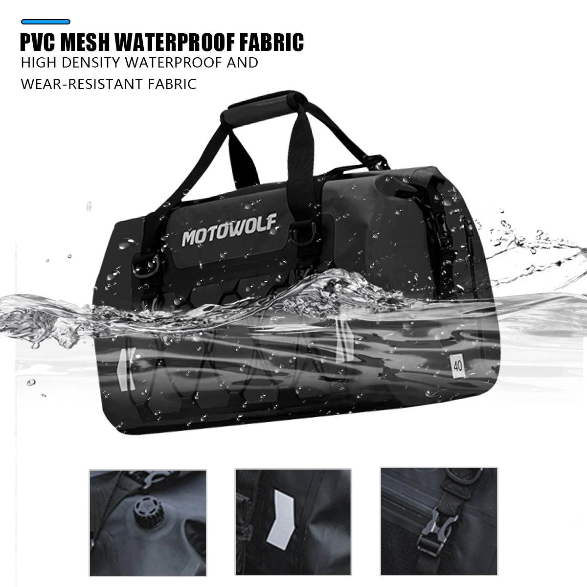 Motorcycle Bag Waterproof MTB Bike Trunk Bag Rear Travel Luggage Carrier Portable Saddle Seat Cycling Acessoriy 40L/66L/80L/90L image 3