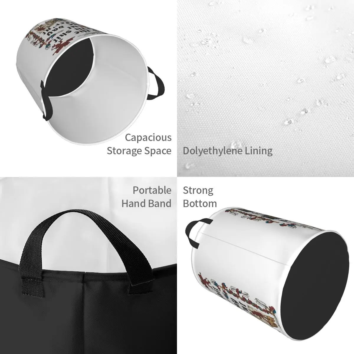 Same Shit Medieval Style English History Dirty Laundry Baskets Foldable Large Waterproof Clothes Toys Basket For Home Kids